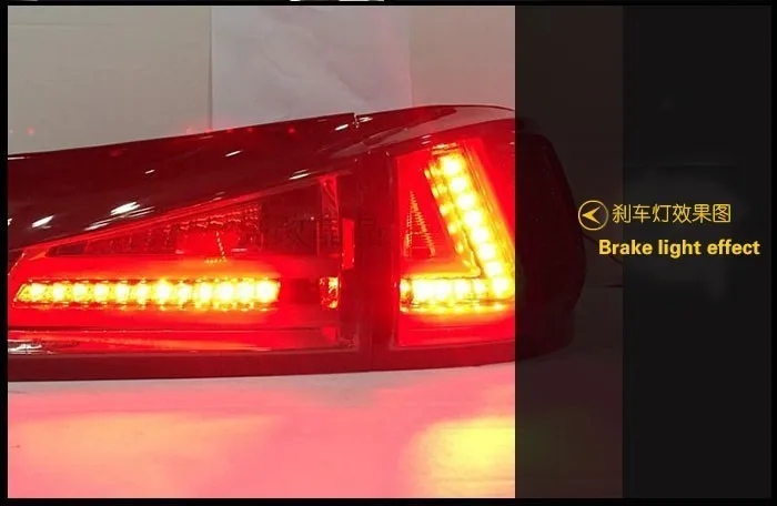 Автомобильные аксессуары Стайлинг для Lexus IS250 светодиодный задний фонарь 2006-2012 IS300 задний фонарь DRL+ тормоз+ Парк+ сигнальный светодиодный фонарь