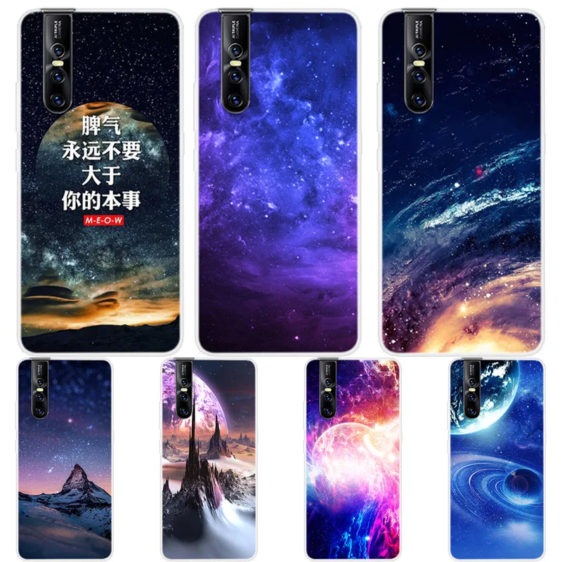 For VIVO V15 PRO Phone Case Carton Starry Sky Moon Painted Soft Cover Vivo pro V15Pro V 15Pro 15 Pro Cases Capa | Мобильные телефоны