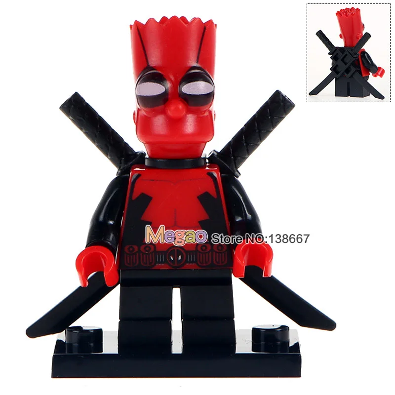 

Building Blocks 50pcs/lot WM489 Simpson Deadpool Super Hero Model Action Bricks Educational Children Gift Toys