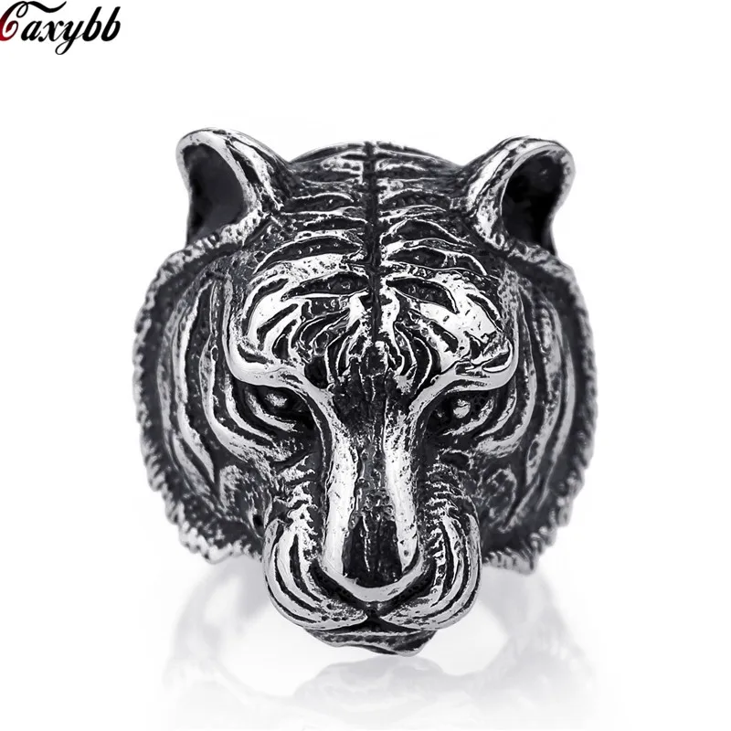 

Domineering 3D Tiger Head Unique Animal Ring For Man Biker Punk jewelry accessories Boyfriend gift