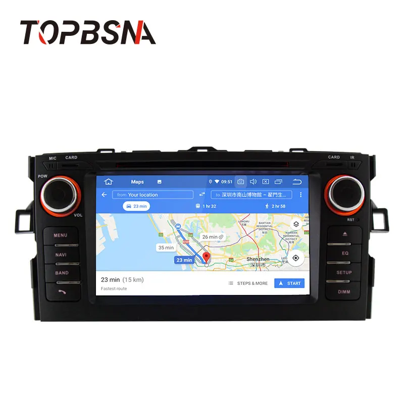 Cheap TOPBSNA 2 Din Android 9.0 Car DVD Player For TOYOTA Auris 2008-2011 WIFI Multimedia GPS Navigation Stereo Car Radio Headunit RDS 2