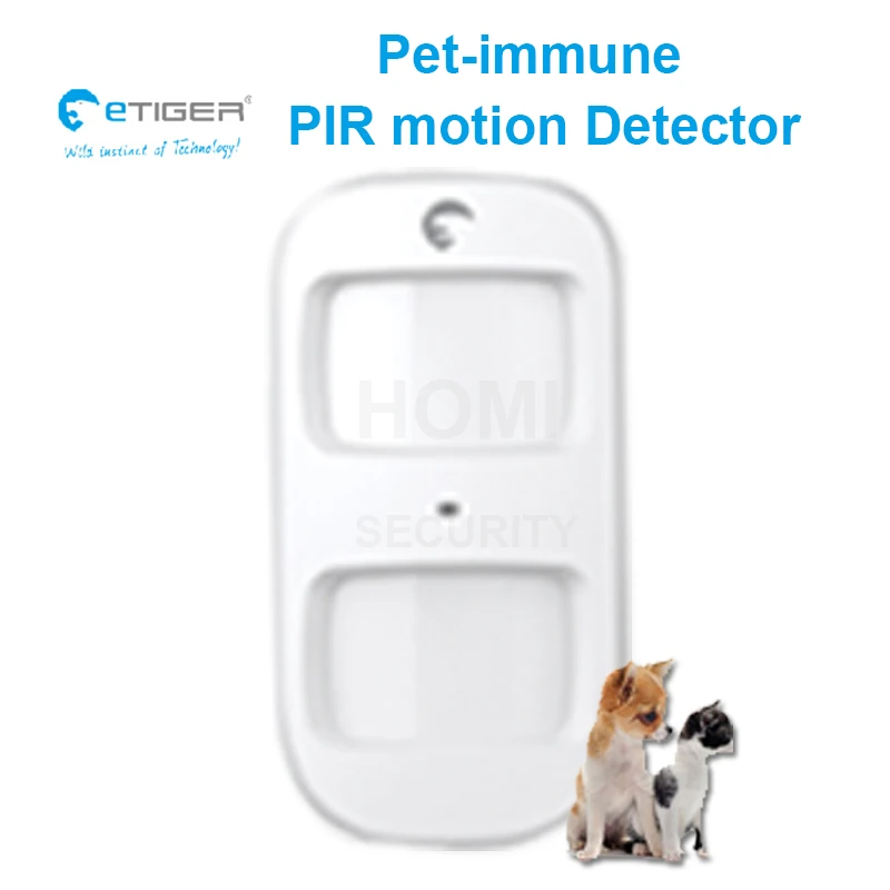 Wireless Pet-immune Motion Detector Small Animal(less Than 25kg) Automatic  Ignore Human Movement Alarm Sensor Etiger Es-d2a - Infrared Alarm Detector  - AliExpress