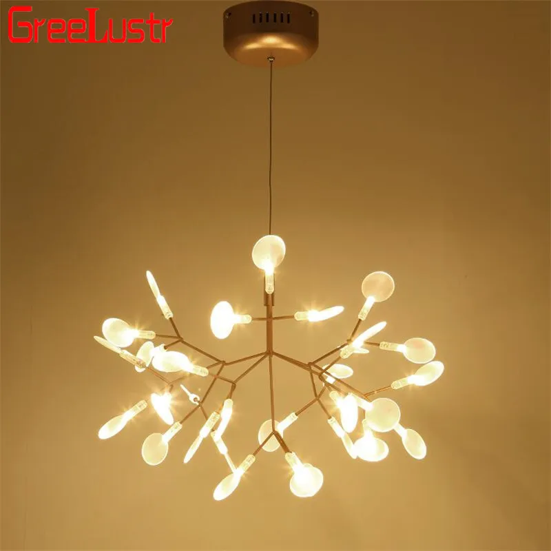 Art Decorate Tree Branch Led Pendant Light Acrylic Leaf Hanging Lamp Lustre For Living Room Art Decor Pendant Lamp 110V/220V