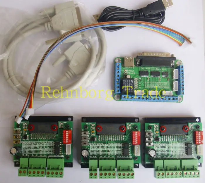 

Free shipping CNC 3 Axis TB6560 Stepper Motor Driver Controller Board Kit,nema 23 two-phase,3A