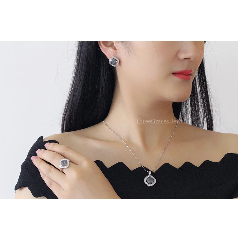 Новое поступление Модные женские ювелирные изделия ThreeGraces кубический цирконий