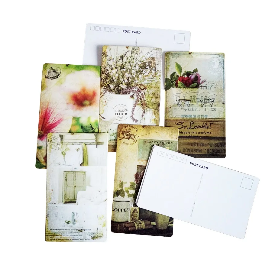 

6packs/lot Vintage Romantic Paris Post Card Set Memory Postcards Can Be Mailed Greeting Card Office&School Supplies Wholesale