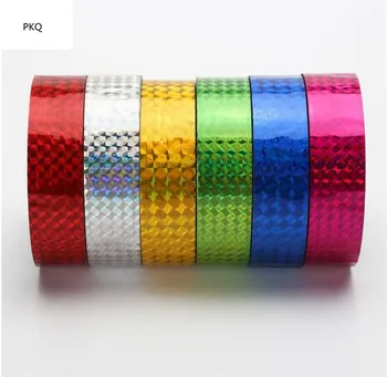 

30M/roll 5rolls 15/20/25/50mm BOPP Packing Tape Prism Hoop Holographic Tape For Rhythmic Gymnastics Decoration