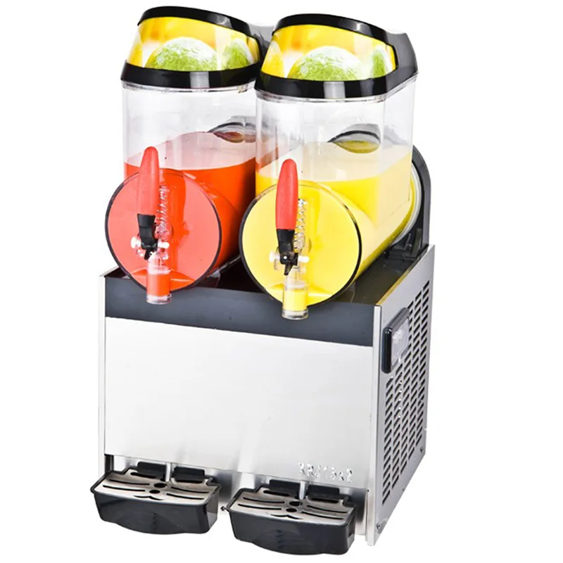 

LXRJ-10L*2 Double Tank Stainless Steel Drink Iced granita crushed ice machine slush machine beverage container for restaurant