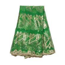 Me-dusa lastest кружевная ткань с блестками Африканские кружева свадебное платье ткань высокого качества Горячая и розничная 5 ярдов/шт