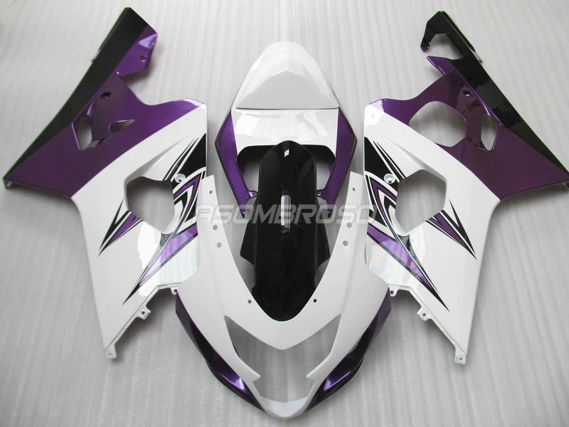 Пользовательские обтекатель комплект для SUZUKI K4 2004 2005 GSXR 750 GSXR600 обтекатель наборы GSXR750 04 05 белый фиолетовый ABS пластик кузов части