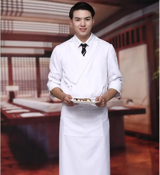 JapaneseChefUniformSpringWhiteKimonoMenCuisineRestaurantSushi