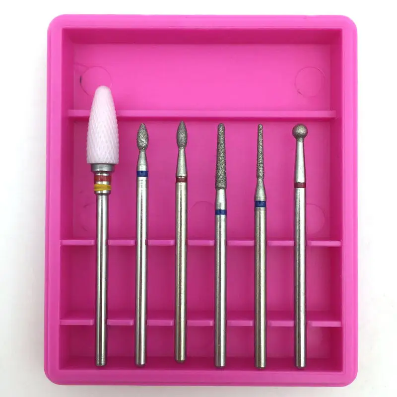 

1 Set 6PCS Nail Drill Bit Electric Nail Drill Machine for Manicure Rotary Polishing Mill Bur Cutter Pedicure Apparatus Accessory