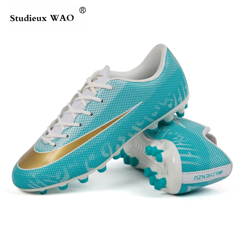 

Artificial Grass Ground Soccer Cleats Football Shoes Men Women Outdoor Lawn Professional AG Spike Superfly Futebol Boots Kid Hot