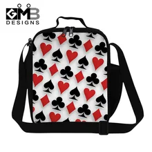 Модный покерный узор термо сумки для обедов 3D игра Детские Ланч-боксы для пикника ланчира ланчбокс коробка для студентов дети пищевые сумки