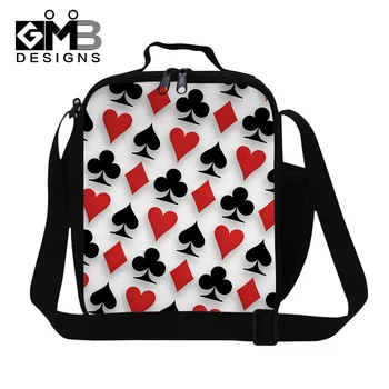 

Fashion Poker Pattern Thermal Lunch Bags 3D Game Lunchbox Children Picnic Lancheira Termica Lunch Box Students Kids Food Bags