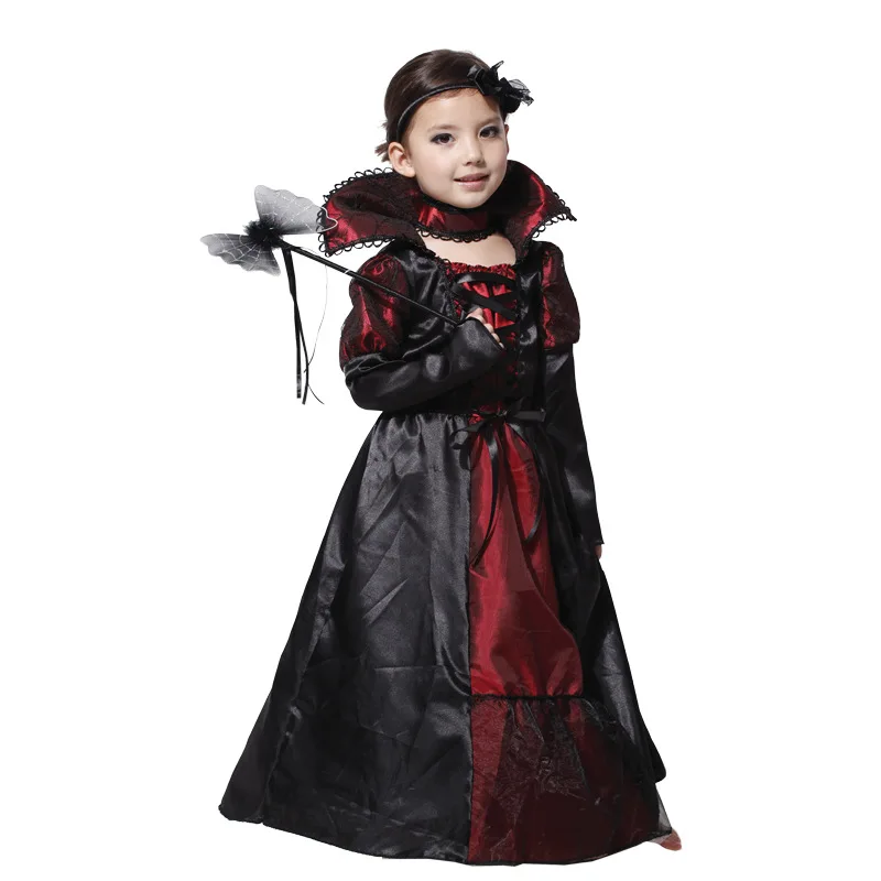

Halloween Dress For Baby Girl 4 5 6 7 8 9 10 Y Cosplay Evil Queen Vampire Costume Kids Carnival Masquerade Party Fancy Dresses