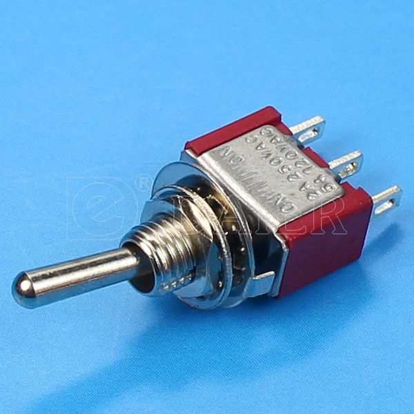 100 шт. mts-102 переключатель тумблера spat 6 мм 3A 250VAC 6A 125VAC 3Pin ON-ON Мини-фиксатор для гитарной педали