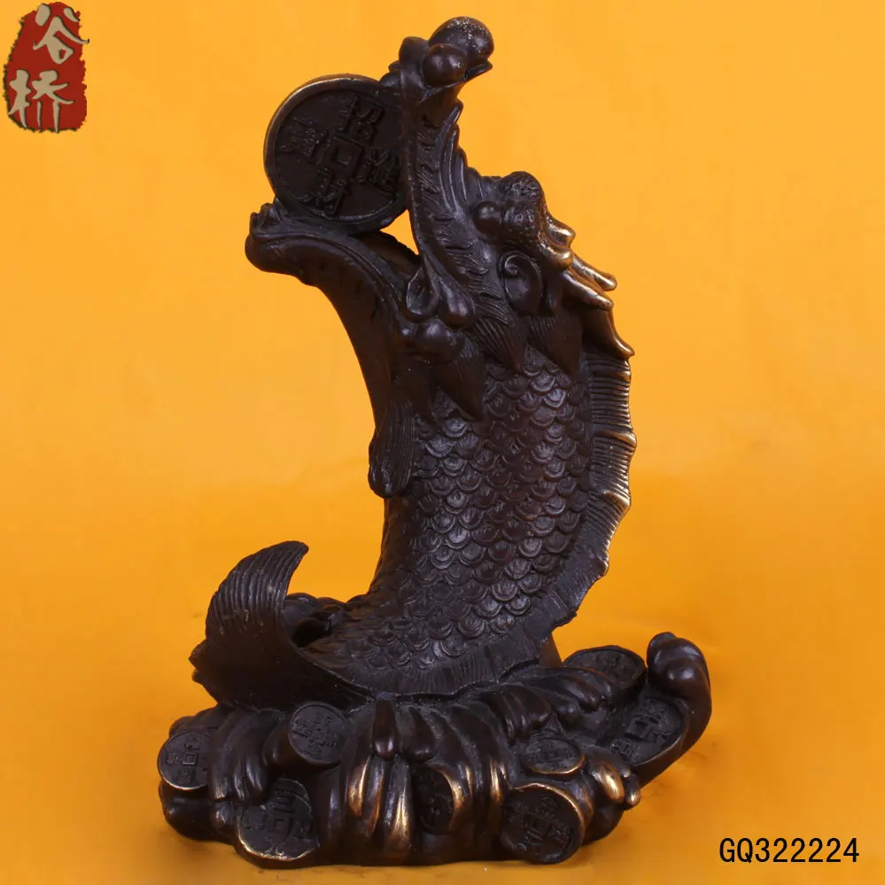 

Rich as croesus fish money fortune fish copper decoration