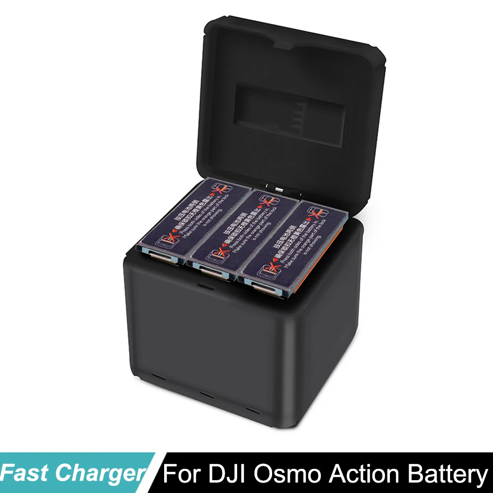 

dji osmo action Battery fast charger for DJI OSMO Action Camera Battery charger QC3.0 fast charge charger box