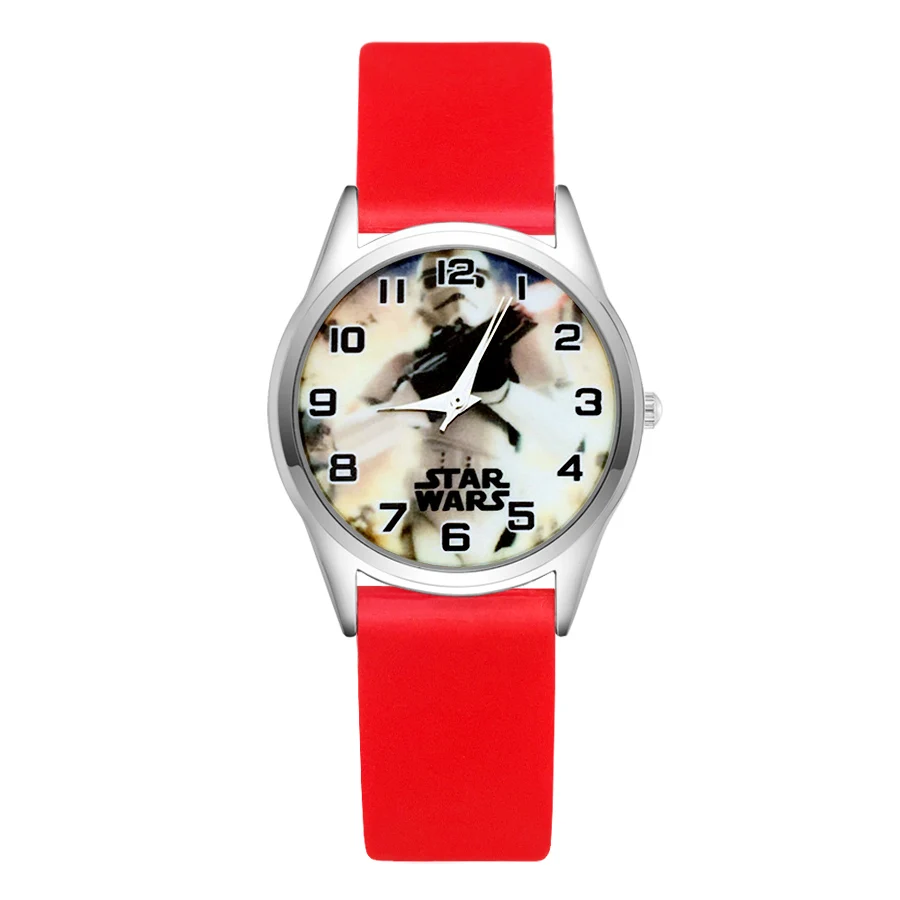 Мультфильм Звездные войны в стиле детские часы Для женщин студенты девушки парни кварцевые мягкий силиконовый ремень наручные часы JC55