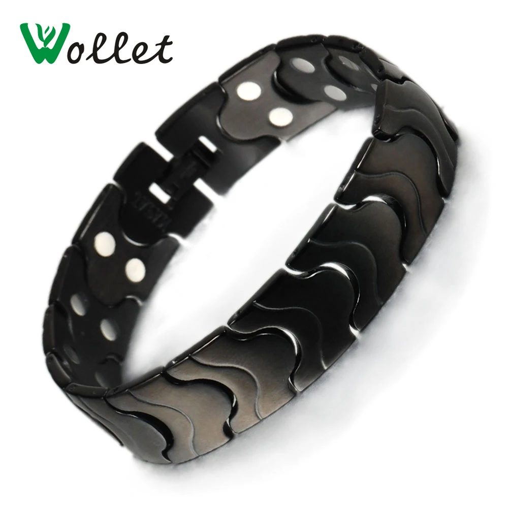 

50% OFFCheap Fashion Health Magnetic Therapy Ttourmaline Germanium Stainless Steel Bracelet Bracelets Bangle For Men