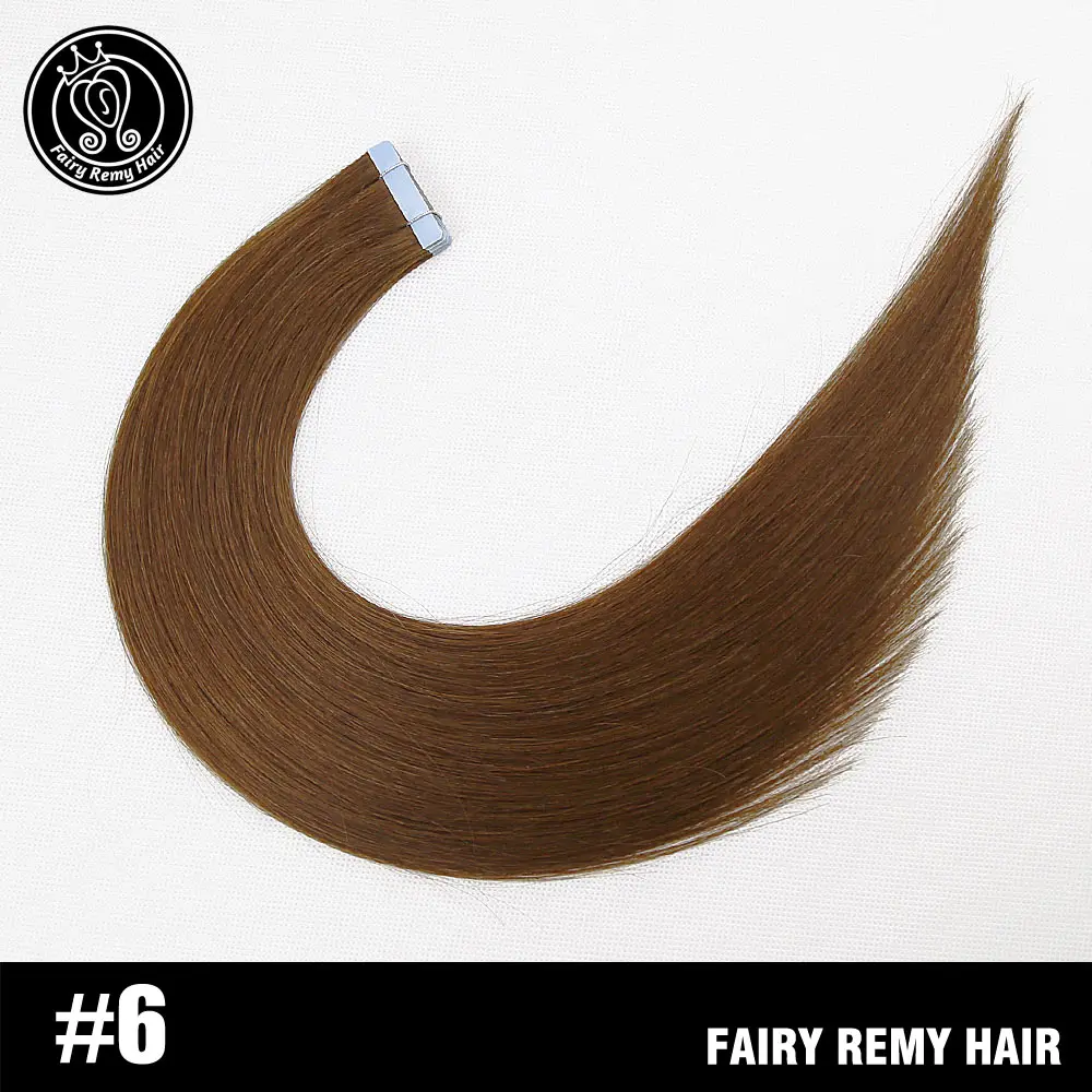 Сказочные волосы remy, 2,0 г/шт., 22 дюйма, натуральные человеческие волосы для наращивания на ленте, пепельный блонд, европейские волосы remy для наращивания, 40 г/ПАК - Цвет: #6