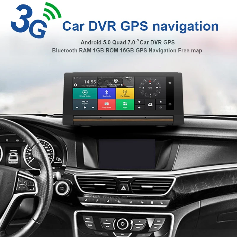  VEHEMO Auto GPS Dvd HD 1080 P 3G Video Touchscreen DVR GPS Navigator 686 Zoll 50 Doppel Kamera 3G H