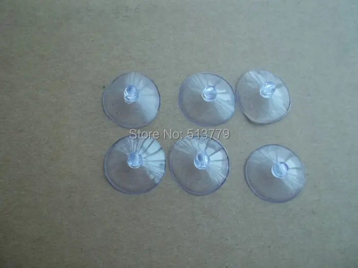 

1000pcs/lot clear plastic sucker diameter 2.5cm perforation Flat Head glass suction cup for toy gift Weddings birthday partiest