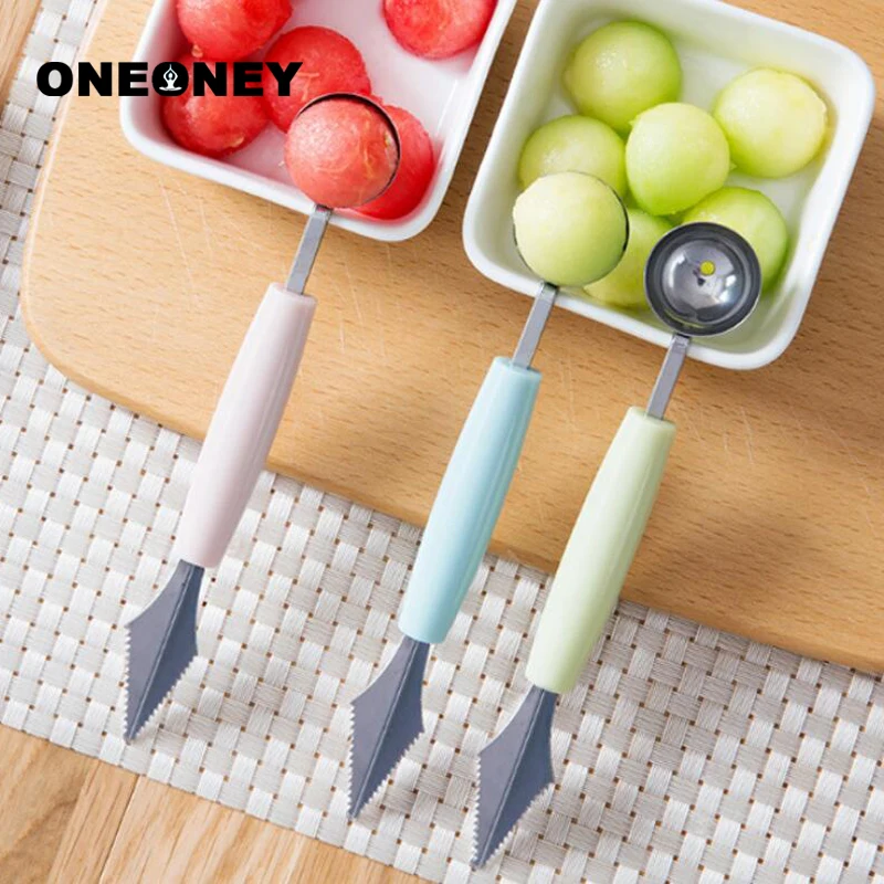 Oneoney 1 шт. гофрированный нож фрукты ножи копать мяч ложка вырезка инструменты для карвинга Совок Кухня Инструменты гаджет 7 цветов