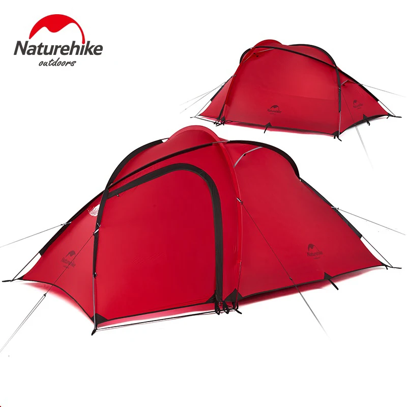 NatureHike Hiby семейный тент 2-3 человека непромокаемые походные палатки 1 комната один зал 4 сезона 20D нейлоновая силиконовая палатка с ковриком