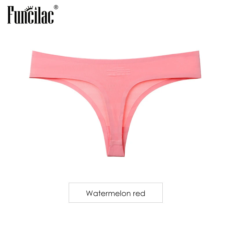 Cotton Women Thongs Sexy Ice Silk G-String Panties Seamless Underwear Ladies Bikini Briefs Girls Lingerie 1 Piece Dropshipping