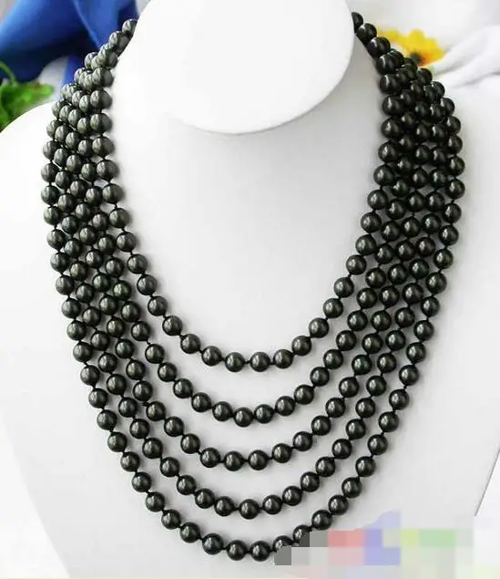 

song voge gem nanJ0326 BLACK SOUTH SEA SHELL PEARL NECKLACE