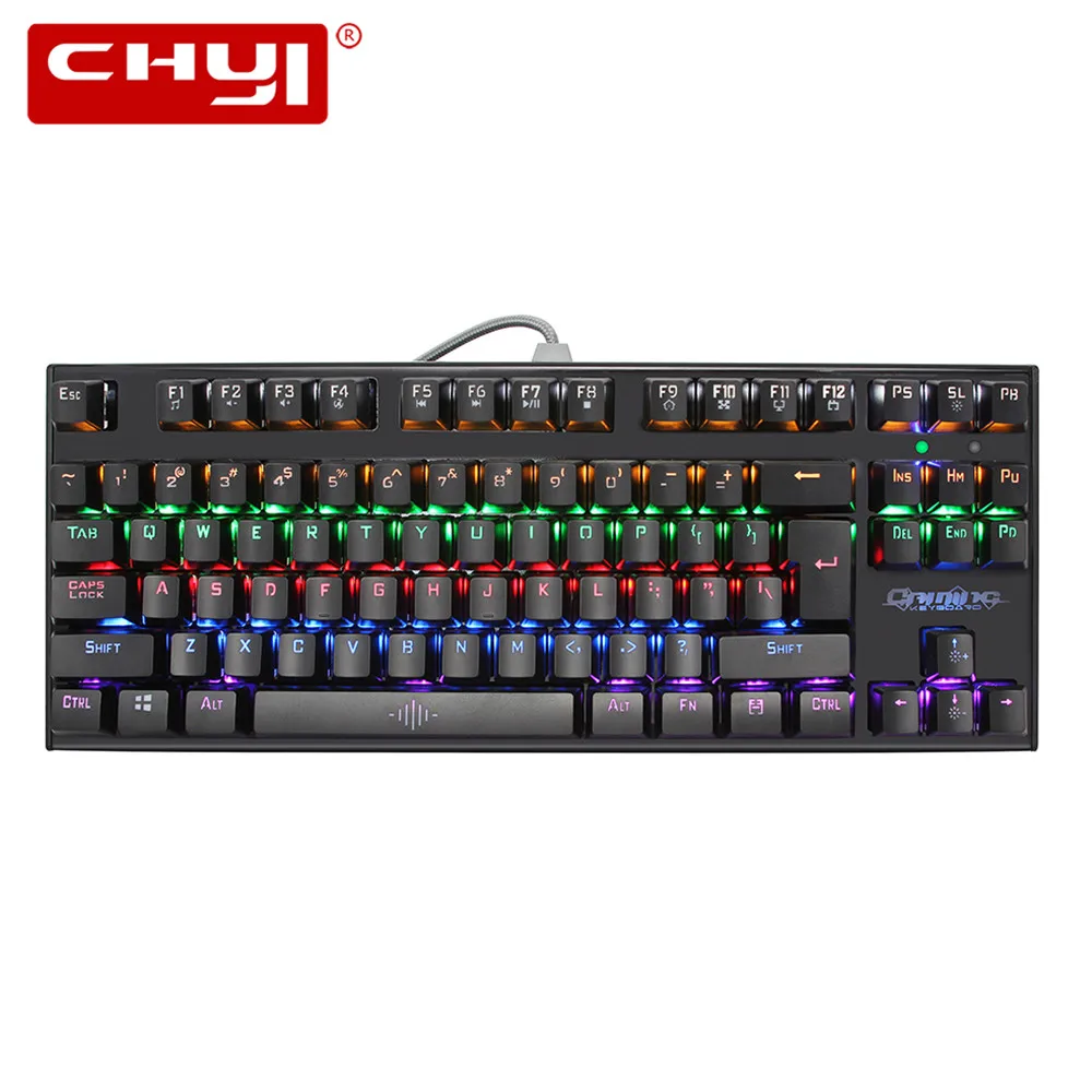 

Mechanical Keyboard 87 key Gaming Keyboards with Colorful Switch Backlight Ultra Slim Keyboard for Computer Gamer Keyboards