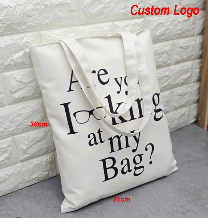 Black 31cm 36cm 100 Pcs Lot Silkscreen Customised Logo Canvas Bag Shopper Bag Custom Plain Tote Bag Natural Canvas Shopping Bag Canvas Shopping Bag Shopping Bagplain Tote Bag Aliexpress