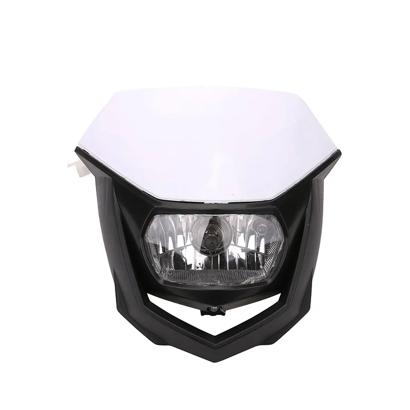 Универсальный 35 Вт мотоциклетный H4 головной светильник белый черный эндуро головной светильник для Yamaha YZ F WR WRF DT XT - Цвет: WhiteBlack