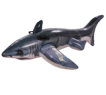 

Ride On Great White Shark Float Raft Swimming Toy Child Pool Beach Summer YS-39