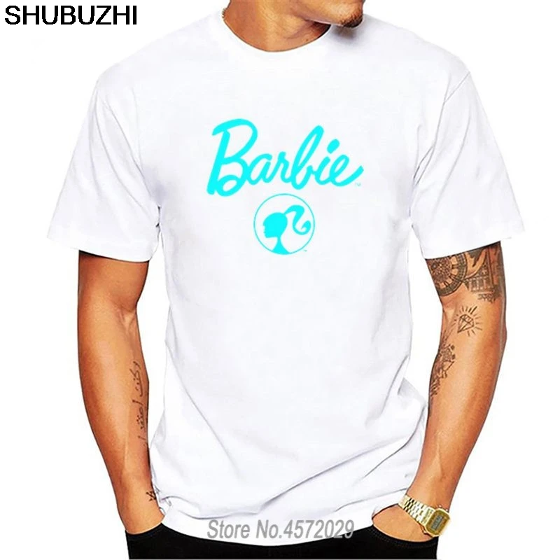 

Barbie Logo Summer Funny Fashion Men's T Shirt Short Sleeve cotton Cool Designer For Boys Tops