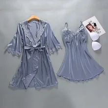 Розовый летний ночной халат, сексуальный женский комплект из 2 предметов, топ на бретелях, комплекты для сна, повседневные пижамы, домашняя ночная рубашка, халат для сна, банное платье