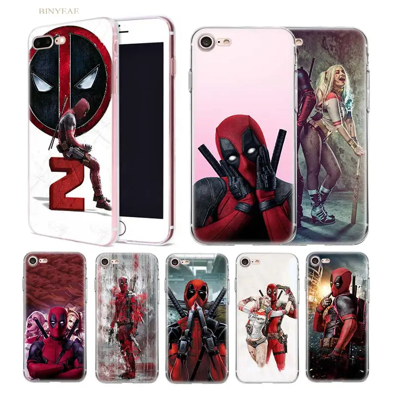 Чехол Hero Deadpool Harley Quinn для iphone XR XS Max 7 8 Plus X 10 5 5SE 5C 6 6S 11 11Pro Sac TPU Fundas чехол для телефона