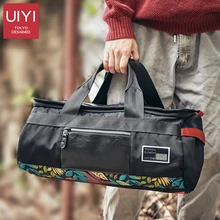 UIYI, мужская сумка, полиэстер, Лоскутная Кожа, черные дорожные сумки и сумки через плечо, мужская сумка-мешок, повседневная мужская сумка# UYS7052