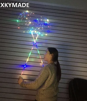 

50sets Led 18Inch Clear Bubble Balloon with Strip Copper Wire Luminous Led Balloons Wedding Decorations Birthday Party Supplies