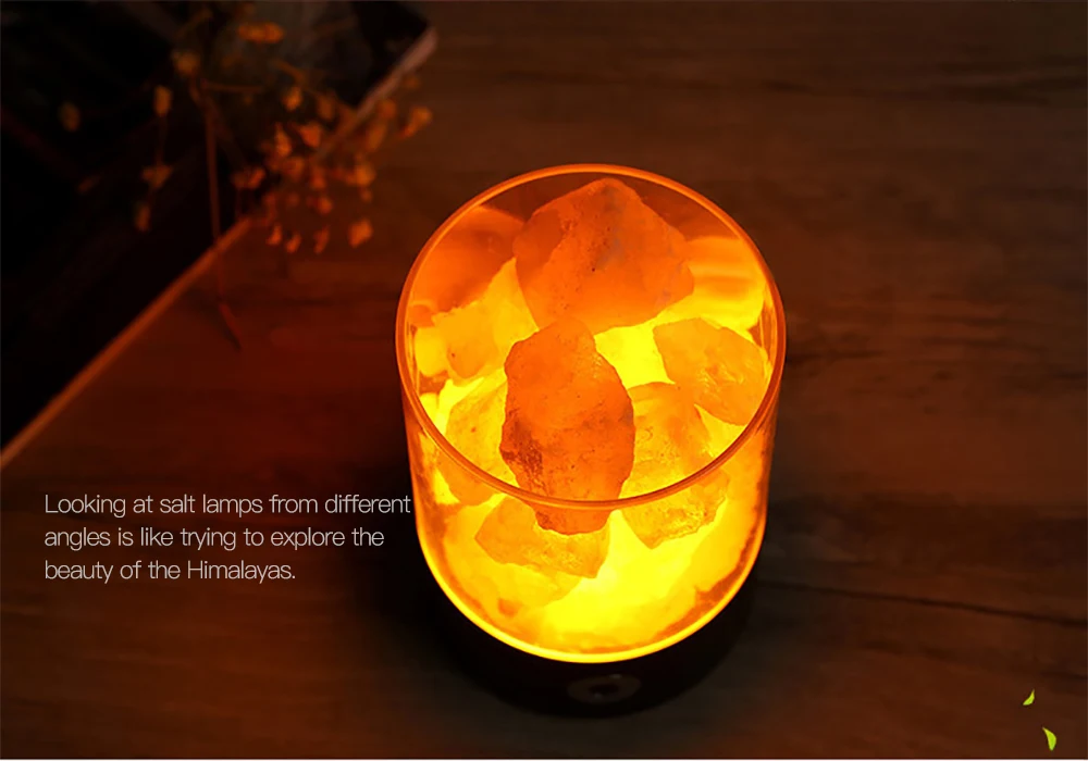 USB кристалл свет натуральный лампа из гималайской соли Светодиодный лампа очиститель воздуха настроение создатель Крытый теплый свет