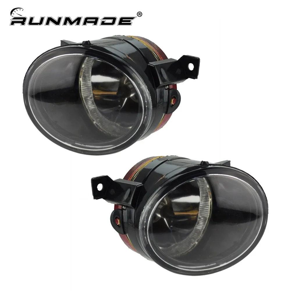 

runmade 1Pair For VW Jetta Mk5 Fog Light GTi Bora Front Bumper Driving Lamp With H11 12V 55W Bulbs Left & Right Side