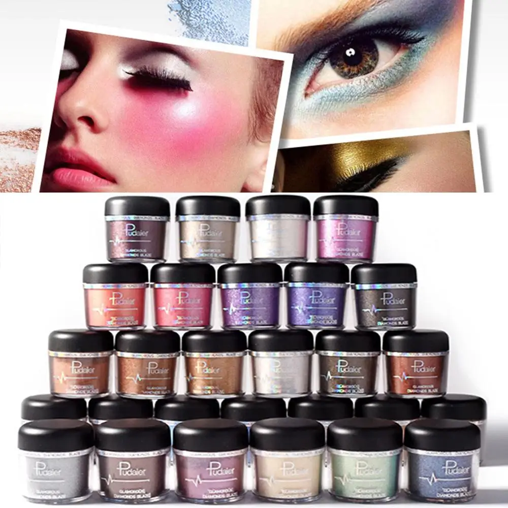 

NAQIER Glitter eye shadow Make Up Matte Waterproof eyeshadow Pigment Glitter Mineral Spangle Diamond eyes Pigment Long-lasting