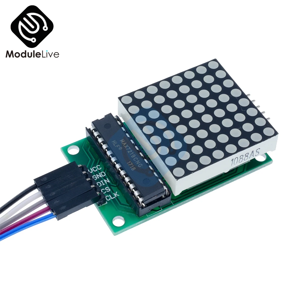 Матрица светодиодная MAX7219 модуль управления ler MCU дисплея 8*8 для Arduino интерфейса 5 В