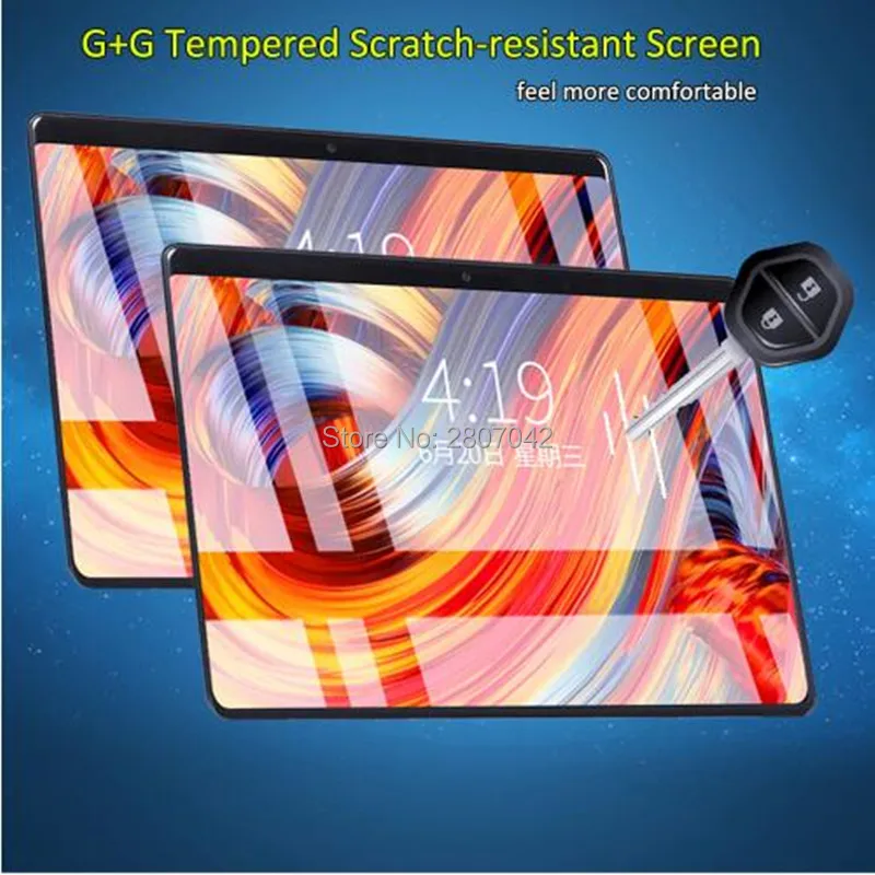 2.5D Glass Multi-touch Screen Android 9.0 10 inch tablet pc Octa Core 6GB RAM 128GB ROM 3G 4G FDD L