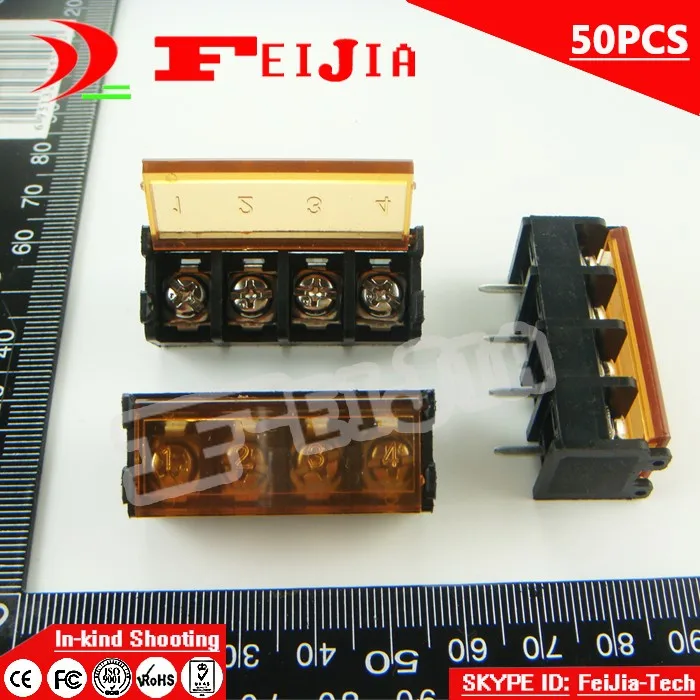 50 шт. HB9500-9.5-4P/HB9500 9 5 мм 4Pin барьер клеммный блок Шаг с крышкой Бесплатная доставка |