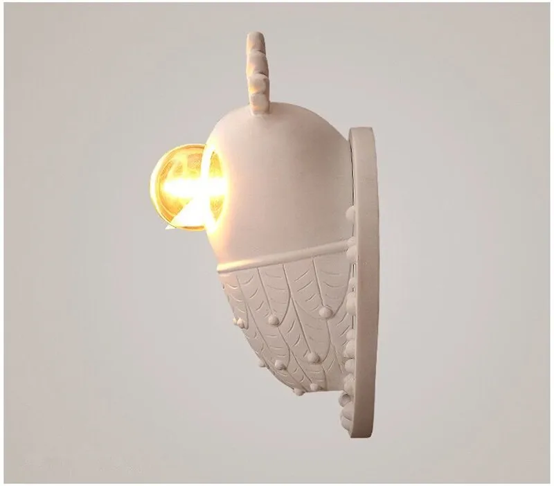 Simples e Moderno Luzes de Parede para Hotel Resina Coruja Branca Criativo Lâmpada Restaurante Quarto Cabeceira Sala Estar Casa Deco Luminária 13 Luminárias de parede