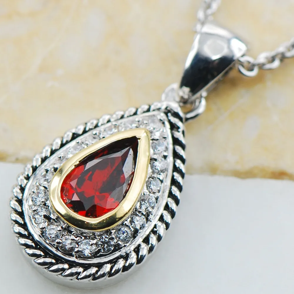 Garnet 925 Sterling Silver Fashion Jewelry Pendant TE621 | Украшения и аксессуары