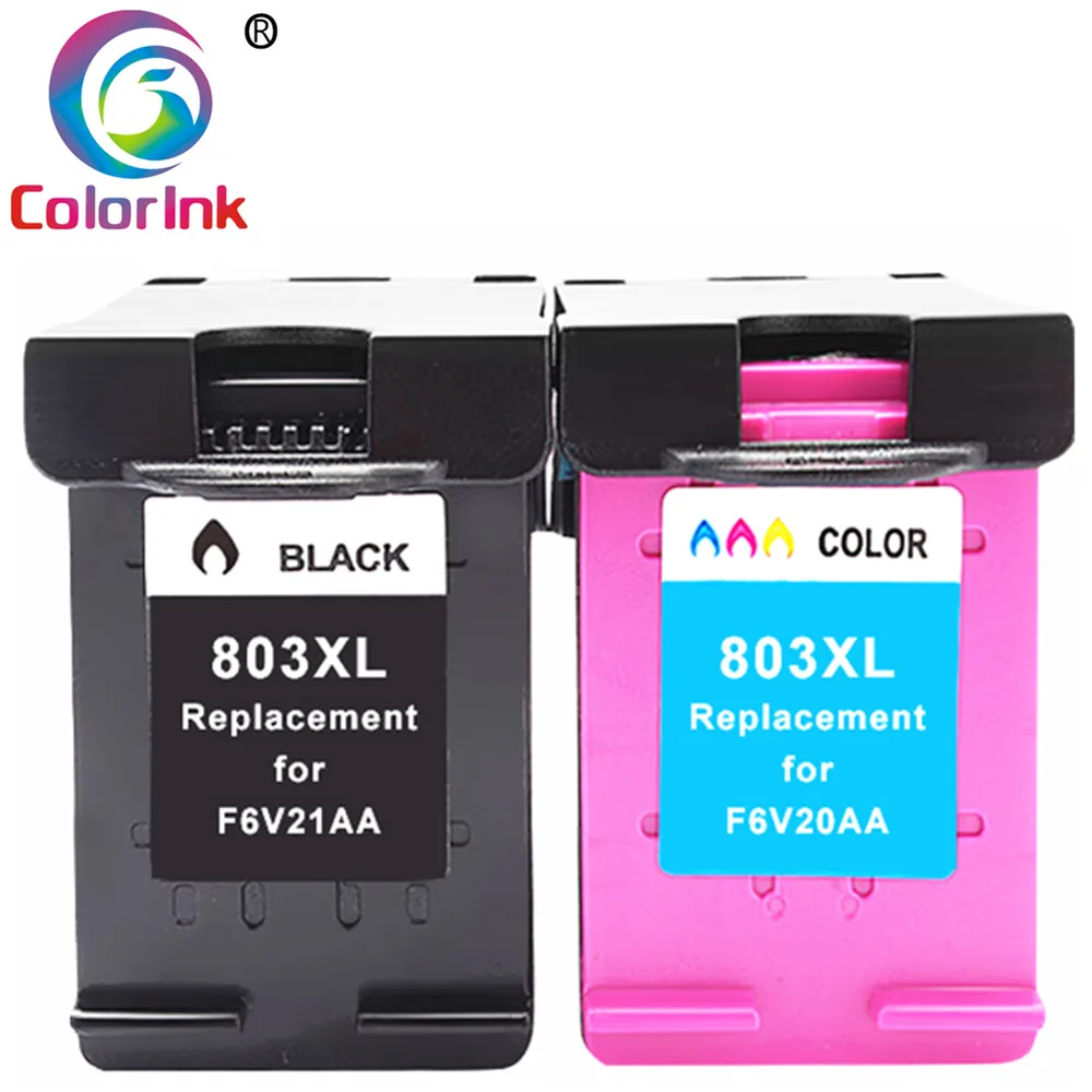 ColoInk для hp 803 803XL чернильный картридж для hp Deskjet 1111 1112 2131 2132 2621 2622 2623 2628 струйный принтер Восстановленный